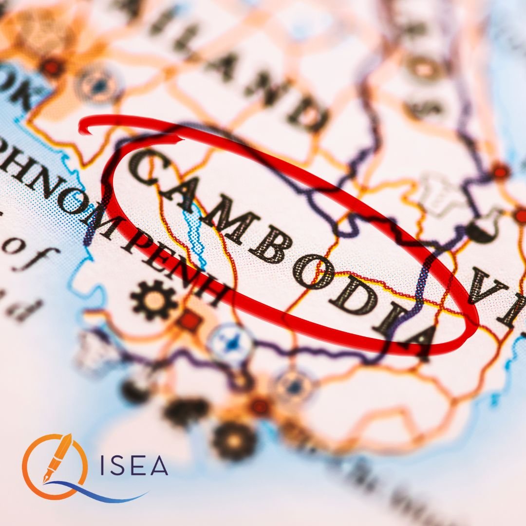 Cambodia Map Flag
